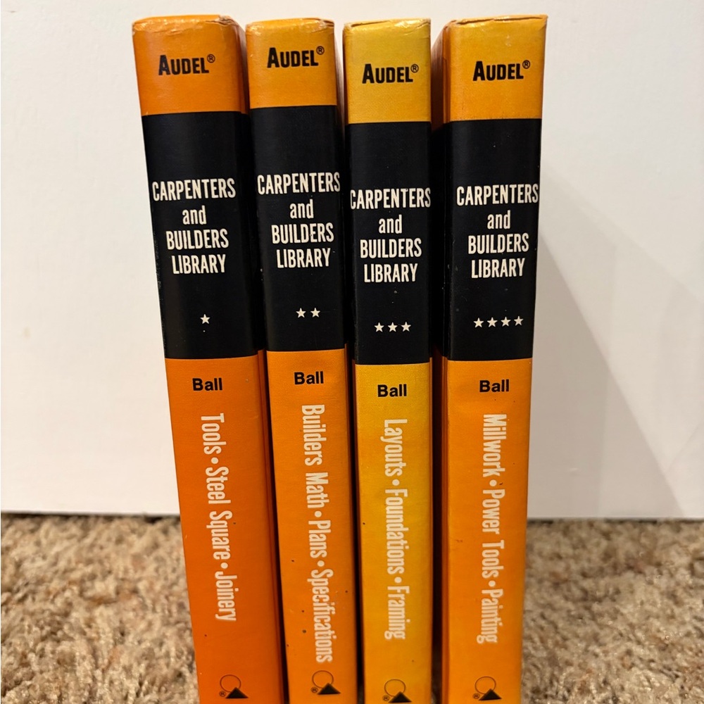 Vintage Audel Carpenters & Builders Library Complete 4 Book Set